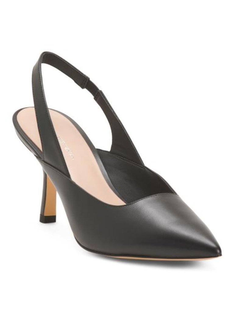 Stuart Weitzman Leather Zuri Slingback 75 Heels